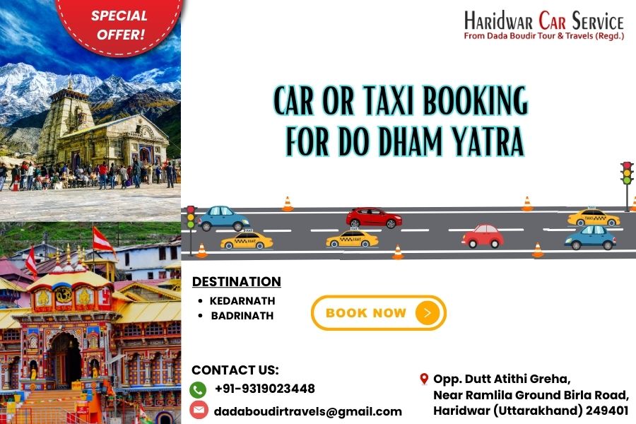 Car or Taxi Booking for Do Dham Yatra